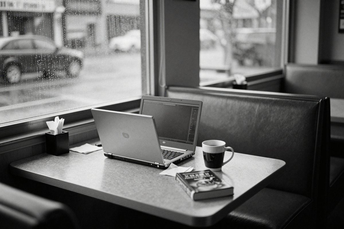 A coffee shop, 2010s