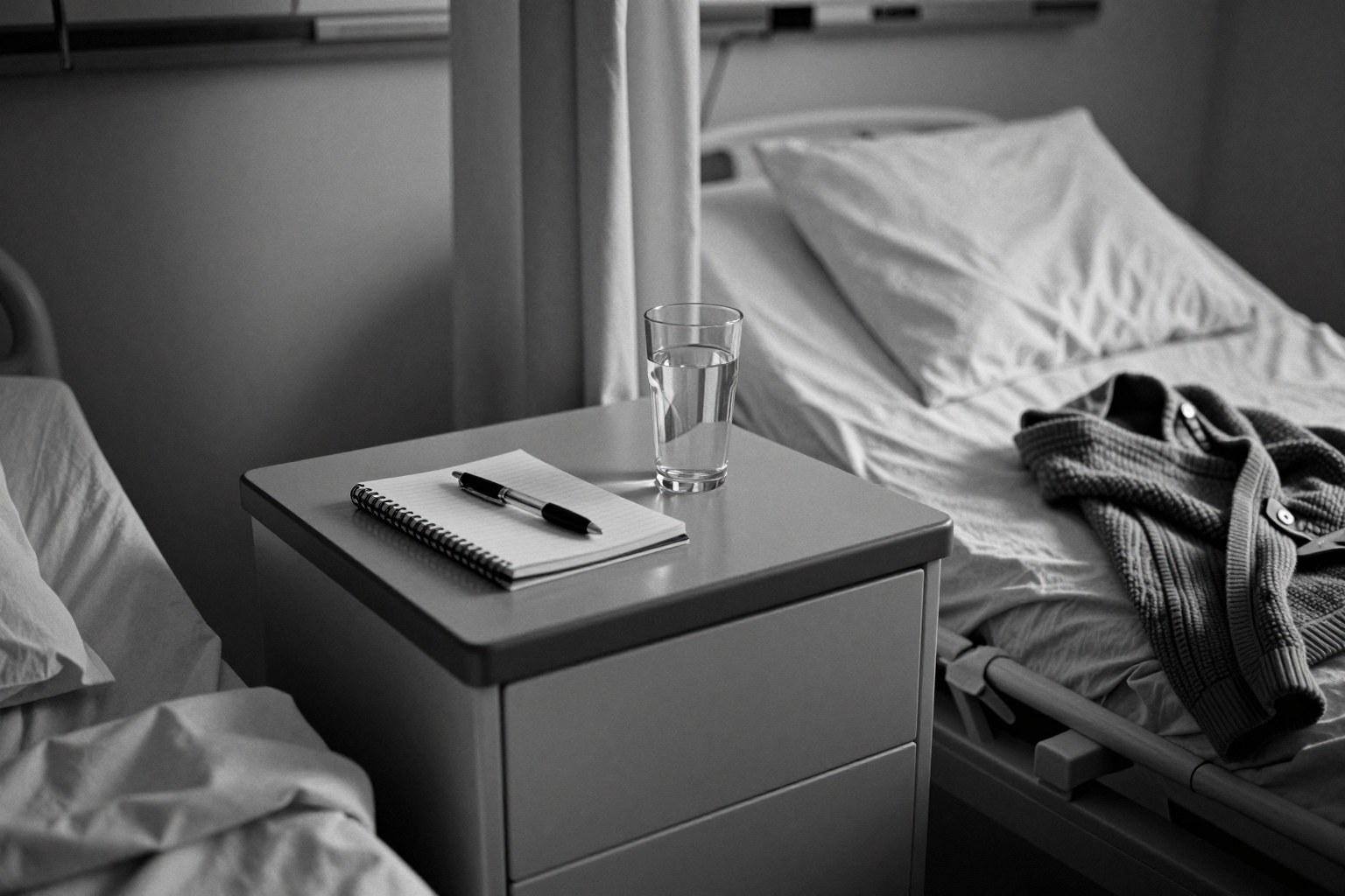 A hospital bedside