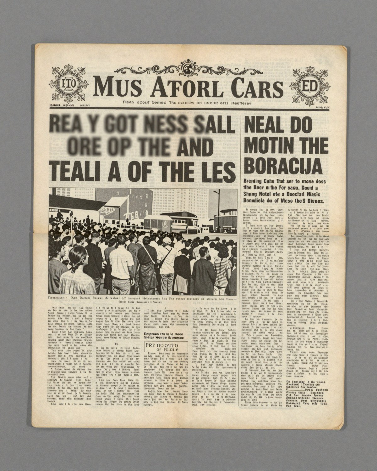 The newspaper of an event