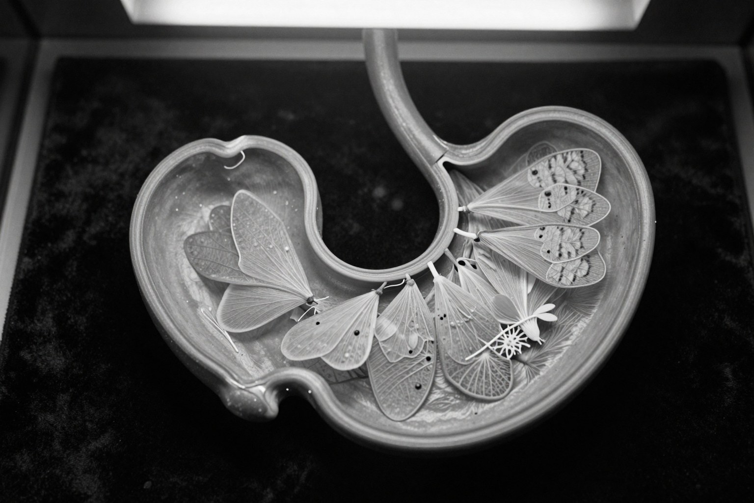 The stomach where butterflies lived