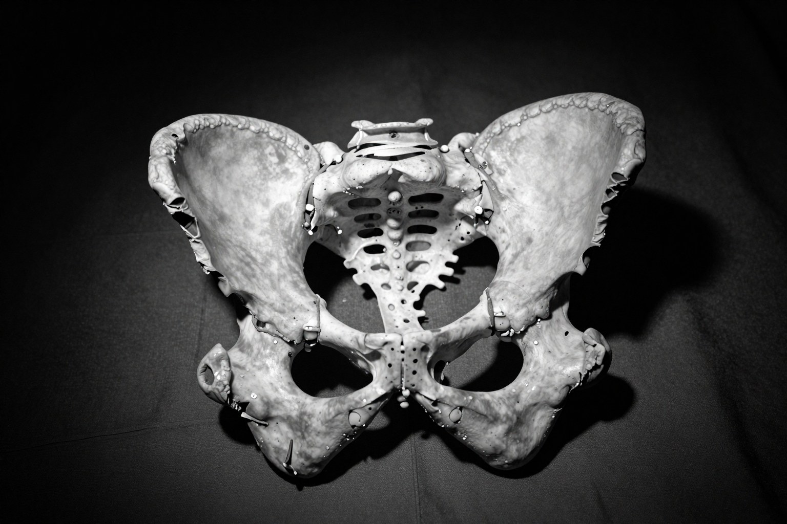 The pelvis that held every descent