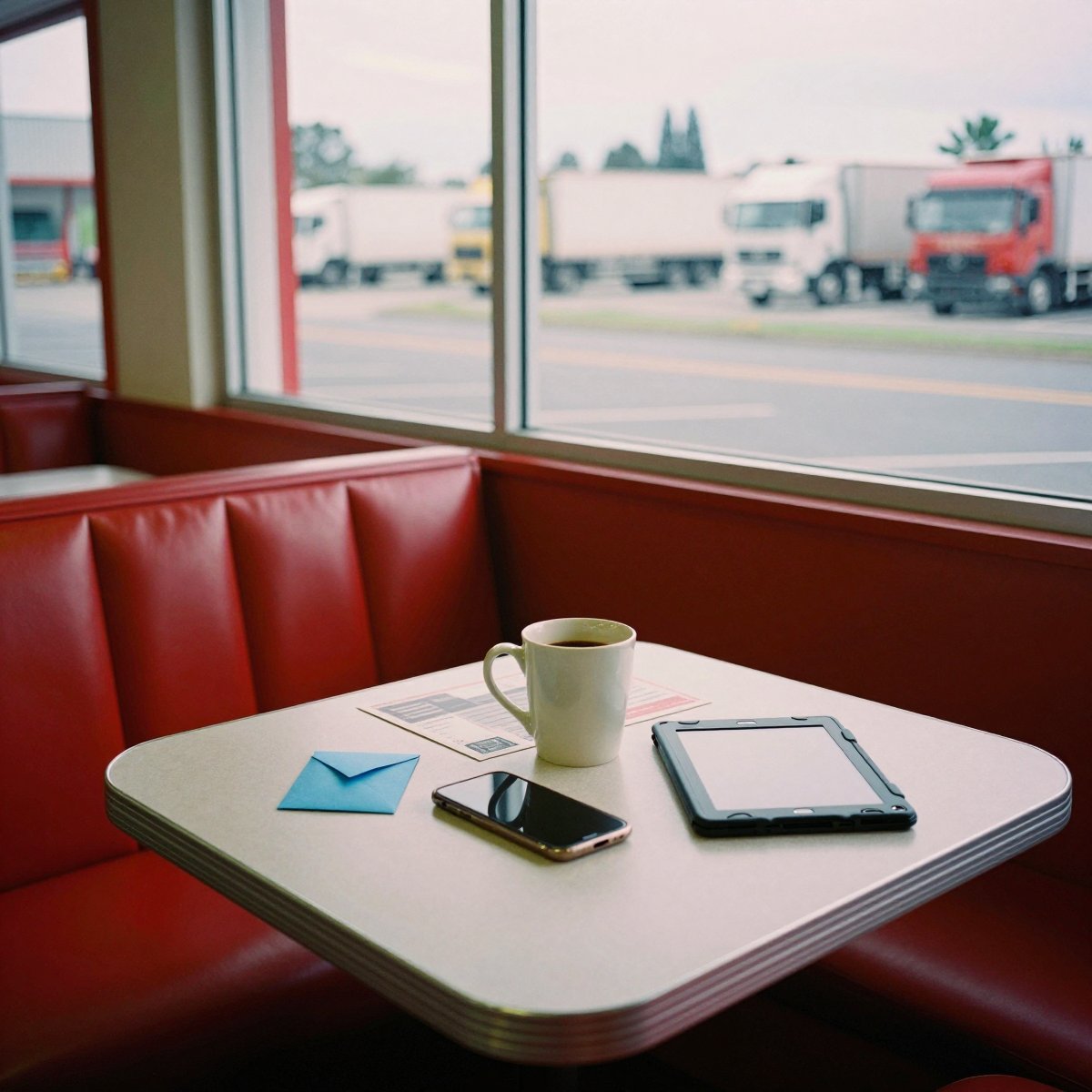 A diner booth