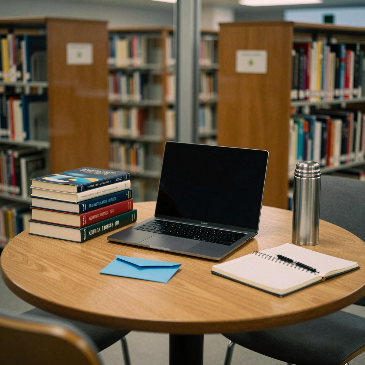 A library study room